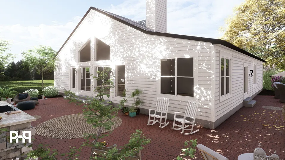 The Cherrywood house plan, exterior view 7
